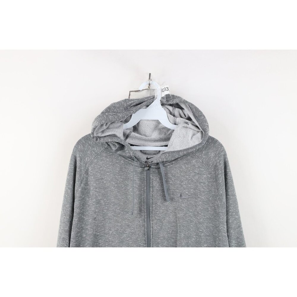 Nike Mens 2XL XXL Atomic Fleck Monochrome Jersey Knit Full Zip Hoodie Sweatshirt - Picture 2 of 12